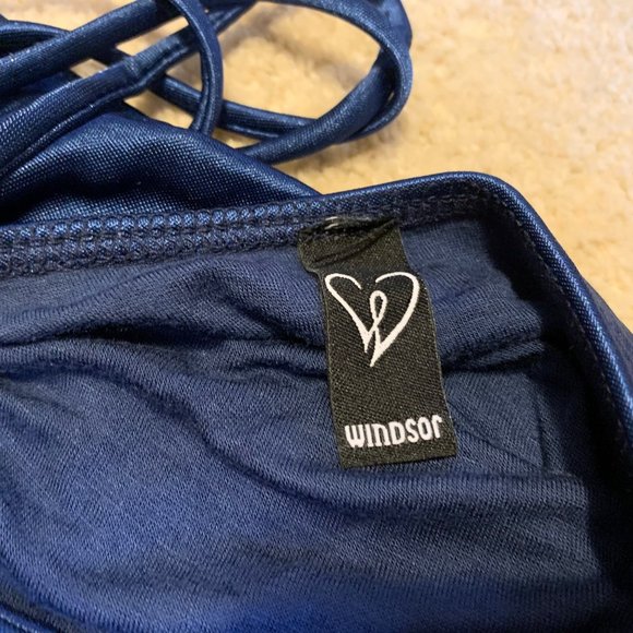 Windsor Navy Body Con Back Strap Dress Size S - Picture 8 of 10